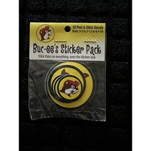 BUC-EE'S STICKER PACK 10 PEEL AND STICK DECALS (VARIOUS SIZES)